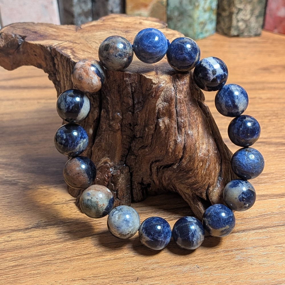 Sodalite 12.5mm Crystal Bracelet